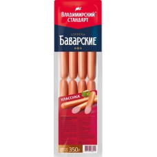 Сосиски ВЛАДИМИРСКИЙ СТАНДАРТ Баварские, 350г в магазинах Лента