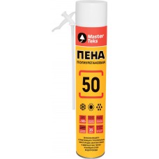 Пена монтажная MASTERTEKS 50, полиуретановая, бытовая, всесезонная Арт. 9413555, 670мл в магазинах Лента