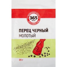 Перец черный 365 ДНЕЙ молотый, 20г в магазинах Лента