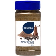 Перец черный BONVIDA молотый, 220г в магазинах Лента