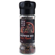 Приправа ЛЕНТА PREMIUM Смесь перцев, мельница, 45г в магазинах Лента