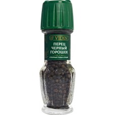 Перец черный VIDIN горошек, мельница, 36г в магазинах Лента