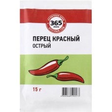 Перец красный 365 ДНЕЙ острый молотый, 15г в магазинах Лента