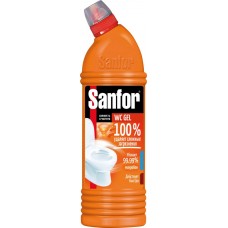 Средство для чистки туалета SANFOR Wc Gel Super Power, 1л в магазинах Лента