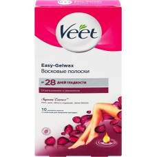 Полоски восковые для депиляции VEET с ароматом розы и эфирными маслами, 10шт в магазинах Лента Полоски восковые для депиляции VEET с ароматом розы и эфирными маслами, 10шт в магазинах Лента