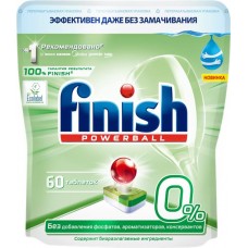Таблетки для посудомоечной машины FINISH Green 0% бесфосфатные, 60шт в магазинах Лента