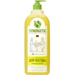 Средство для мытья посуды и детских игрушек SYNERGETIC биоразлагаемое с ароматом лимона, 1л Средство для мытья посуды и детских игрушек SYNERGETIC биоразлагаемое с ароматом лимона, 1л