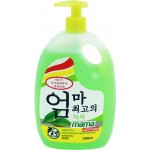 Бальзам для посуды MAMA ULTIMATE концентрат с ароматом зеленого чая, 1л Бальзам для посуды MAMA ULTIMATE концентрат с ароматом зеленого чая, 1л