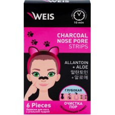 Полоски для носа WEIS с угольной пудрой, 6шт в магазинах Лента