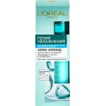 Аква-флюид для лица L'OREAL Гений Увлажнения с экстрактом алоэ, для нормальной кожи и кожи склонной к сухости, 70мл