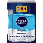 Лосьон после бритья NIVEA Men 2в1 Защита и уход Свежесть и комфорт, 100мл Лосьон после бритья NIVEA Men 2в1 Защита и уход Свежесть и комфорт, 100мл