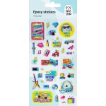 Наклейки гелевые MESHU 90th party 10х22см, Арт. MS_42766, 35шт