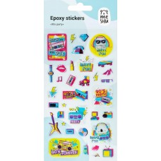 Наклейки гелевые MESHU 90th party 10х22см, Арт. MS_42766, 35шт в магазинах Лента