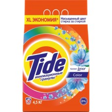 Стиральный порошок для цветного белья TIDE Аквапудра Color Аромат Lenor, автомат, 4,5кг в магазинах Лента