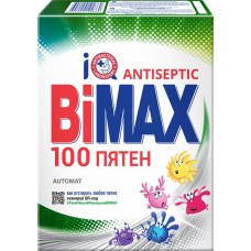 Стиральный порошок BIMAX 100 пятен синтетический, универсальный, автомат, 400г в магазинах Лента