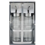 Набор для масла и уксуса HOMECLUB Optima 200мл, стекло, нержавеющая сталь