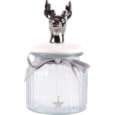 Банка для печенья HOMECLUB Christmas deer, стекло, керамика, 500мл, Арт. HMny2 в магазинах Лента