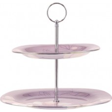 Подставка для закусок и фруктов HOMECLUB Magnolia двухъярусная, стекло, Арт. DS8 в магазинах Лента
