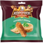 Сухарики ржаные ТРИ КОРОЧКИ Холодец с хреном, 100г