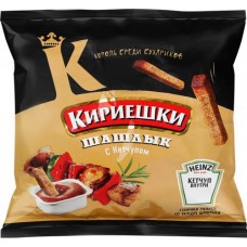 Сухарики ржаные КИРИЕШКИ Шашлык 60г, кетчуп 25г, 85г в магазинах Лента