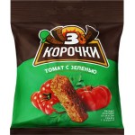 Сухарики ржано-пшеничные ТРИ КОРОЧКИ Томат с зеленью, 40г