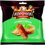 Сухарики ржано-пшеничные ТРИ КОРОЧКИ Холодец с хреном, 40г