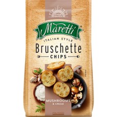 Сухарики пшеничные MARETTI Bruschette со вкусом Грибы со сметаной, 70г в магазинах Лента