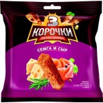 Сухарики ржано-пшеничные ТРИ КОРОЧКИ Семга и сыр, 40г