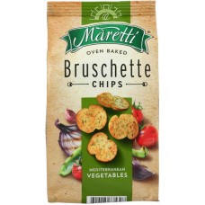Сухарики пшеничные MARETTI Bruschette со вкусом средиземноморских овощей, 70г в магазинах Лента