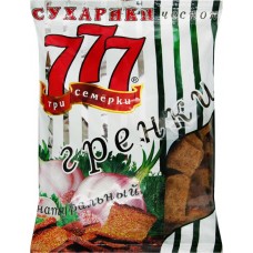 Гренки 777 с чесноком, 150г в магазинах Лента