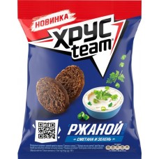 Сухарики воздушные ХРУСTEAM Сметана-зелень с ржаной мукой, 60г в магазинах Лента