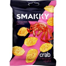 Сухарики пшеничные SMAKKY Краб, багетные, 50г в магазинах Лента