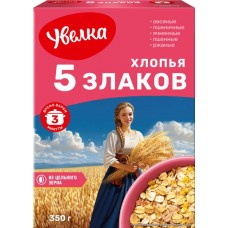 Хлопья УВЕЛКА 5 злаков, 350г в магазинах Лента
