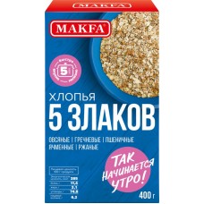 Хлопья MAKFA 5 Злаков, 400г в магазинах Лента