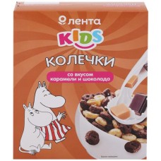 Готовый завтрак ЛЕНТА KIDS Муми Тролли, колечки со вкусом карамели и шоколада, 175г в магазинах Лента