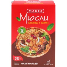 Мюсли MAKFA 5 злаков Шоколад-ваниль, 200г в магазинах Лента