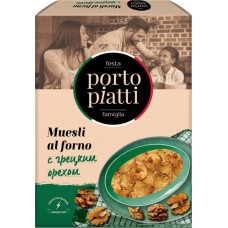 Мюсли запеченные PORTO PIATTI с грецким орехом, 250г в магазинах Лента