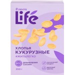 Готовый завтрак ЛЕНТА LIFE Хлопья кукурузные, без сахара, 350г