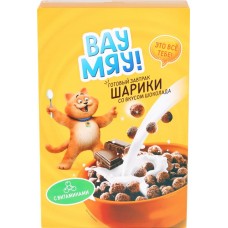 Готовый завтрак ВАУ МЯУ Шарики, со вкусом шоколада, 370г в магазинах Лента