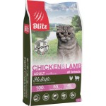 Корм сухой для кошек BLITZ Holistic Курица, ягненок, 1,5кг
