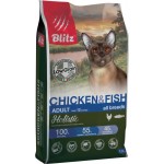 Корм сухой для кошек BLITZ Holistic Курица, рыба, 1,5кг