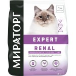 Корм сухой для взрослых кошек МИРАТОРГ Winner Expert Бережная забота о здоровье почек, при заболеваниях почек, 1,5кг