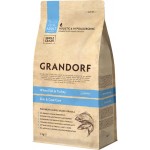 Корм сухой для кошек GRANDORF Белая рыба с индейкой, для заботы о коже и шерсти, 2кг