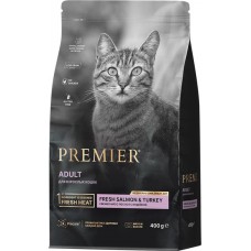 Корм сухой для кошек PREMIER Cat Adult Свежее филе лосося с индейкой, 400г в магазинах Лента