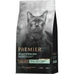 Корм сухой для кошек PREMIER Cat Sterilised Свежее мясо ягненка с индейкой, 2кг