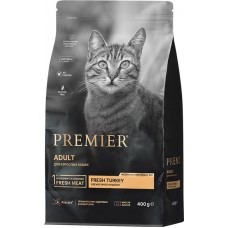 Корм сухой для кошек PREMIER Cat Adult Свежая индейка, 400г в магазинах Лента