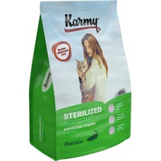 Корм сухой для кошек KARMY Лосось, для стерилизованных и кастрированных, 400г в магазинах Лента