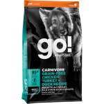 Корм сухой для взрослых собак GO! Carnivore беззерновой с 4 видами мяса курица, индейка, утка и лосось, 9,98кг