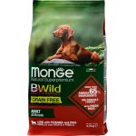 Корм сухой для взрослых собак MONGE Dog BWild из мяса ягненка с картофелем, для всех пород, 2,5кг