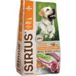 Корм сухой для собак SIRIUS Ягненок с рисом, 15кг